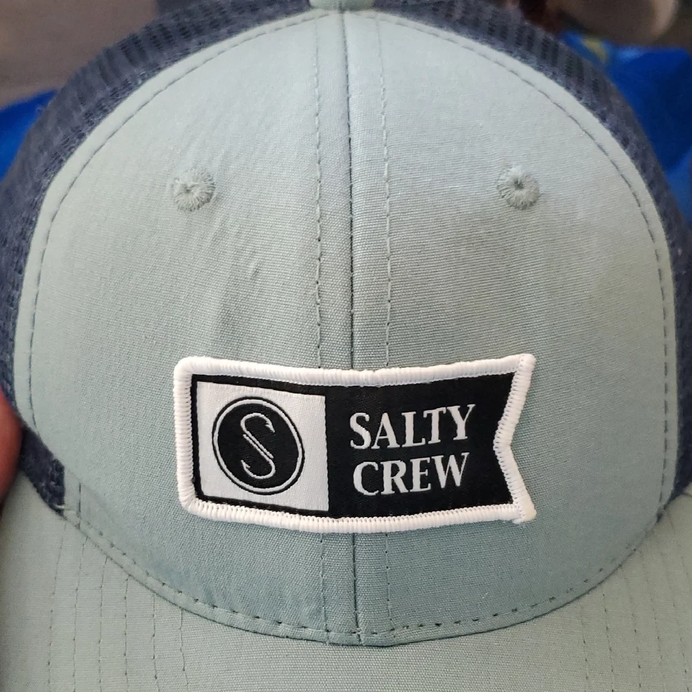 Salty Crew Pinnacle‎ 2 Blue and Navy Trucker Baseball Hat Unisex